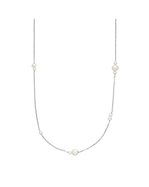Majesty Sterling Sølv Halskæde fra Izabel Camille med Perler