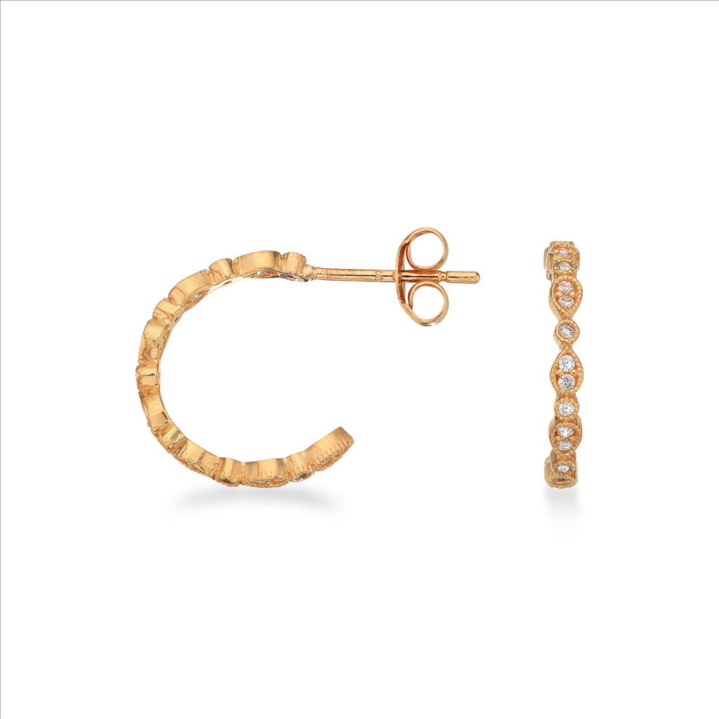 HALVCREOLER CUBIC ZIR. 8 KT.