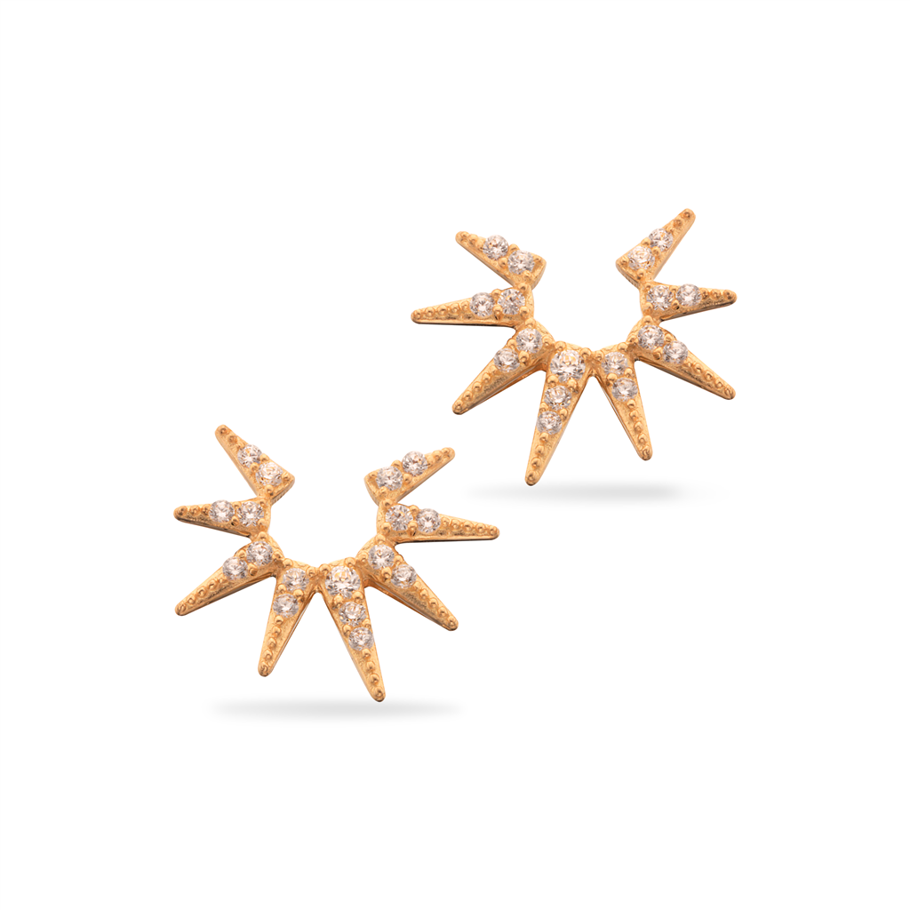 ØRERINGE SOL CUBIC ZIR. 8 KT.