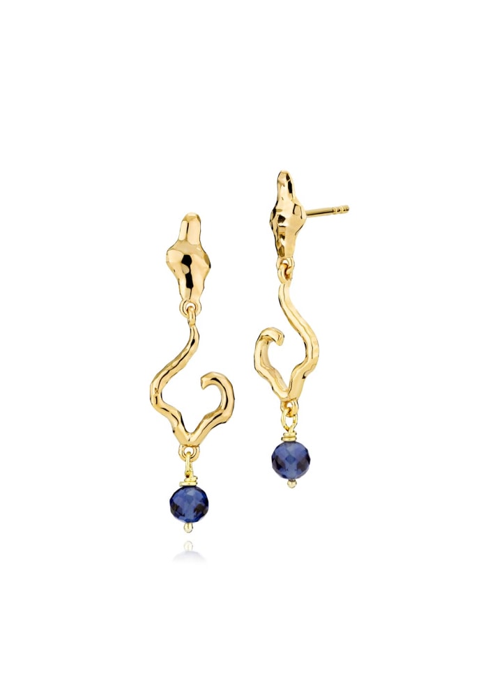 Izabel Camille Louisa Forgyldt Sølv Ørehængere