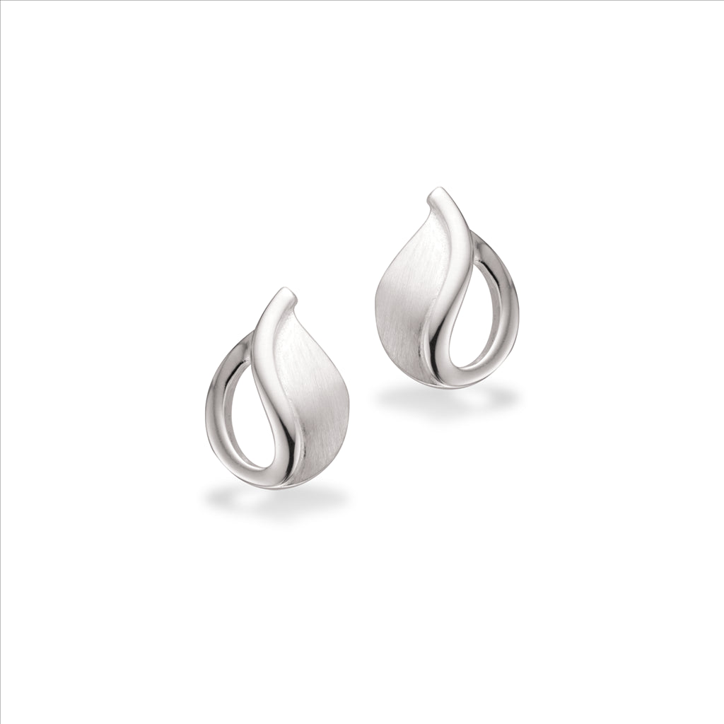 ØRERINGE MAT/BLANK SØLV