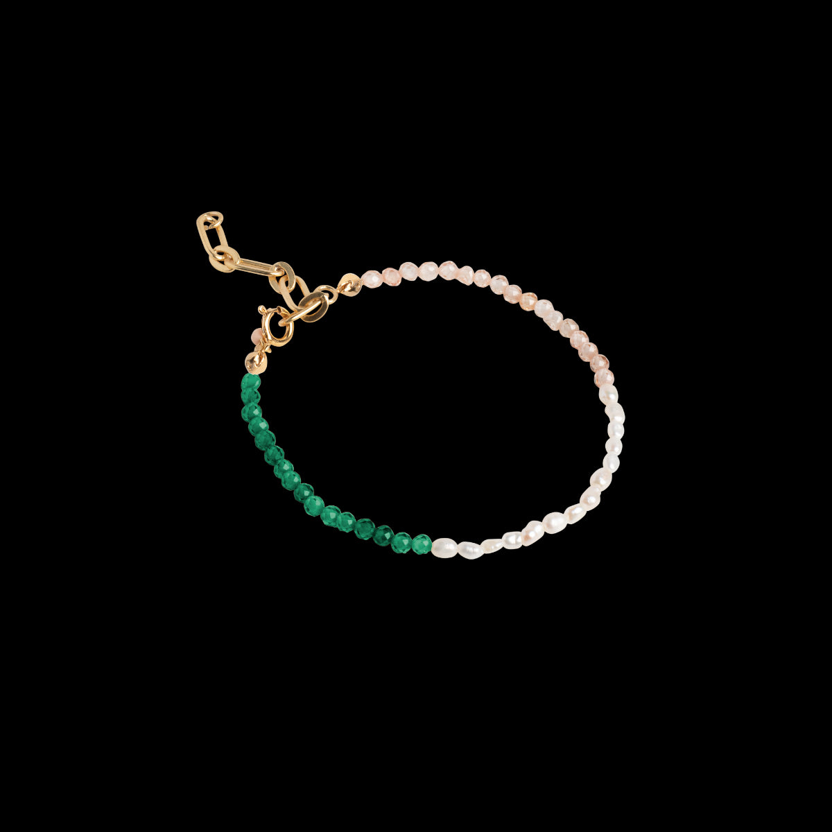 Enamel Gabriella Bracelet Forgyldt Sølv Armbånd med Perler Og Sten