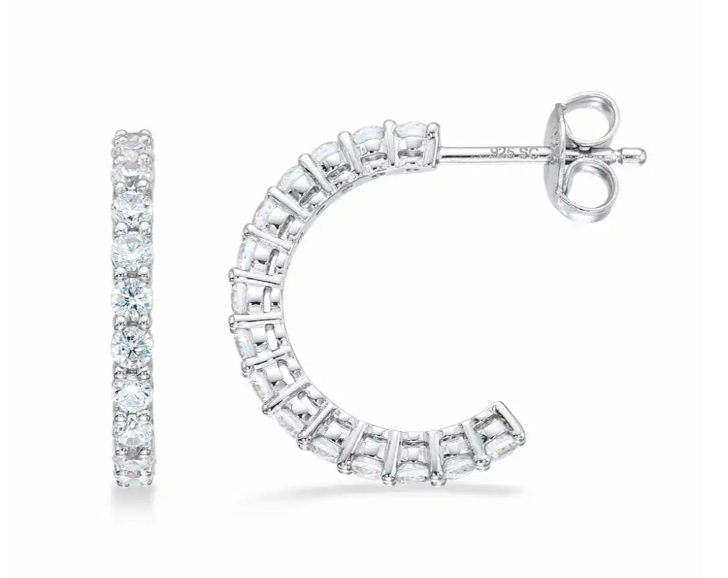 SOHO HALVCREOLER CUBIC ZIR. SØLV RH.