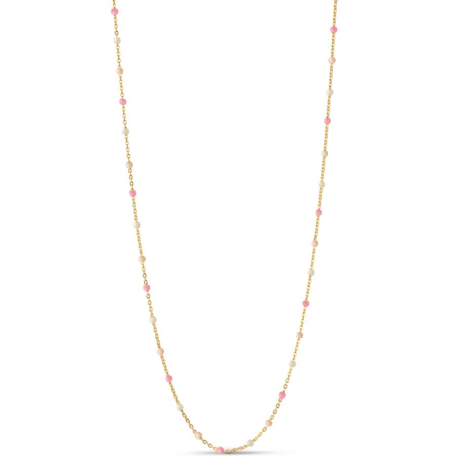 Enamel Lola Tropical Halskæde i Forgyldt Sølv med Emalje