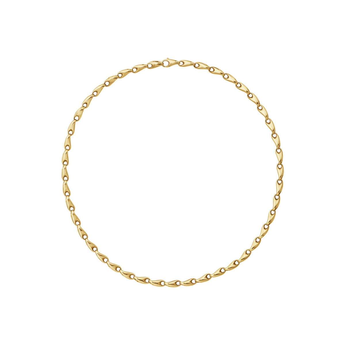 G.J.18KT.HALSKÆDE REFLECT SLIM LINK 45CM