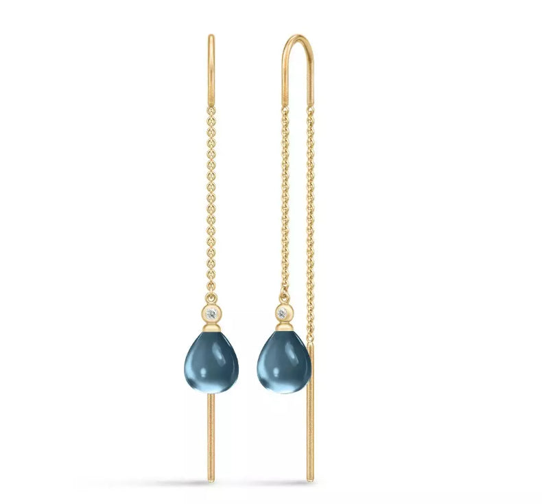 TASHA CHAIN EARRINGS LONDON BLUE