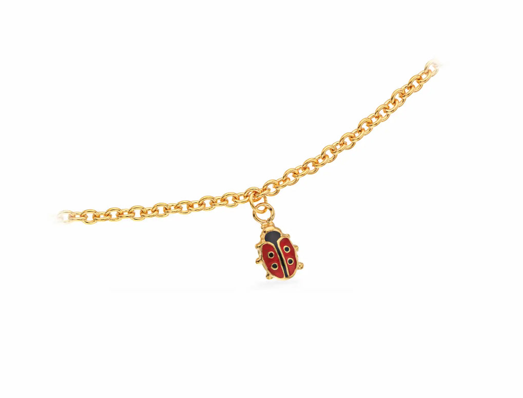 Scrouples mariehøne armbånd i forgyldt sølv 672202