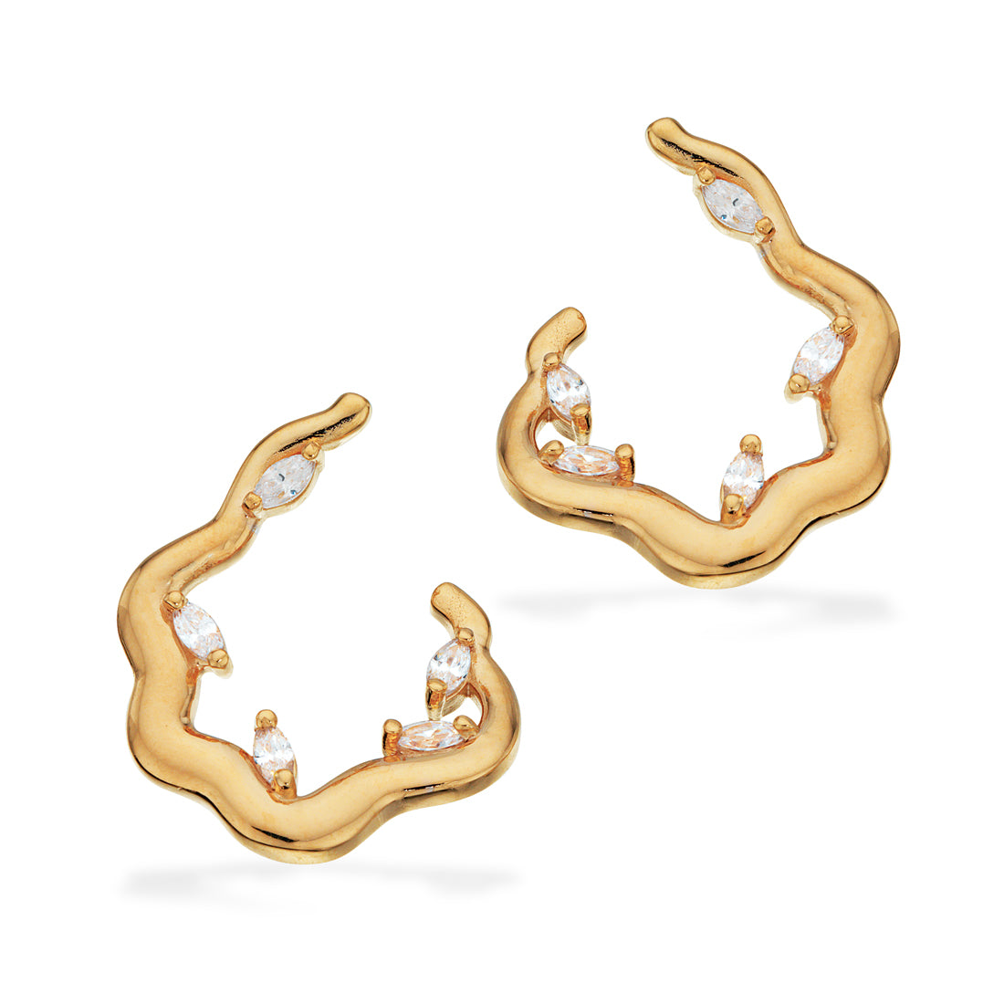 ØRERINGE CUBIC ZIR. SØLV FG.