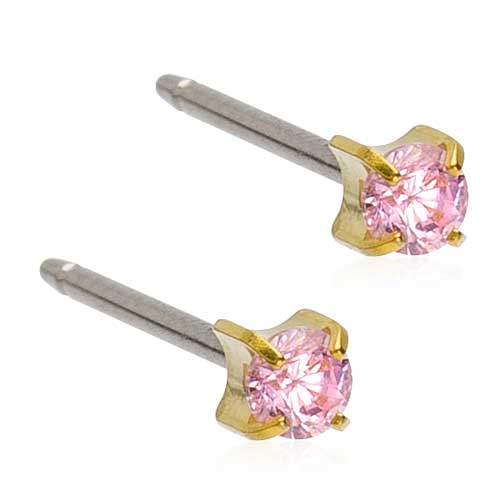 GT TIFFANY 3 MM, CZ LIGHT ROSE