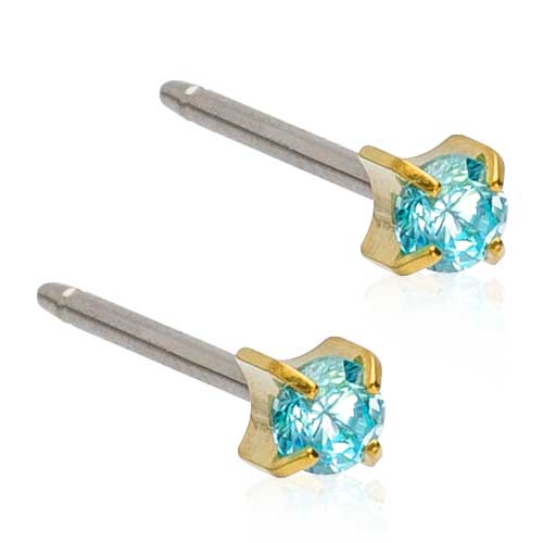 GT TIFFANY 3 MM, CZ AQUAMARINE