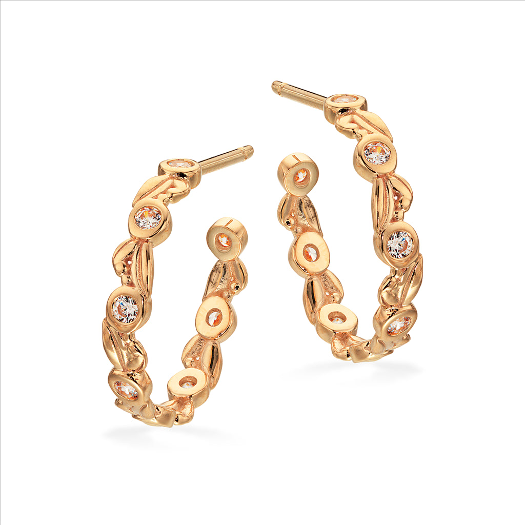 HALVCREOLER CUBIC ZIR. 8 KT.