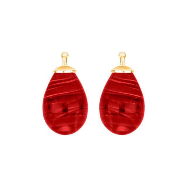 BØHMISK KVARTSGLAS DRÅBE FARVE16 M/FG SØLV - PAR