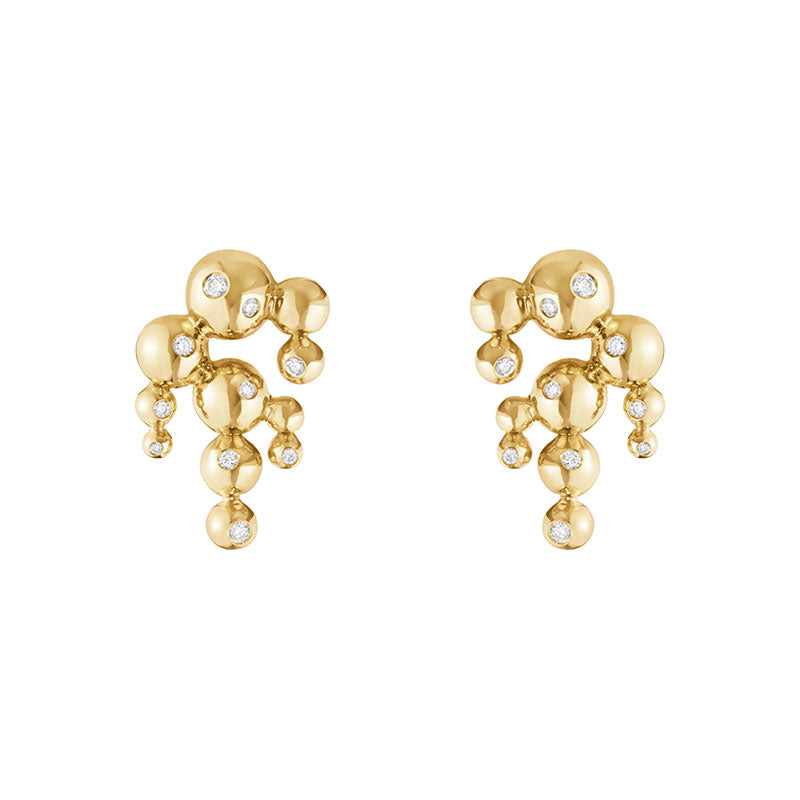 GRAPE CHANDELIER EARRING YG 0.12 CT