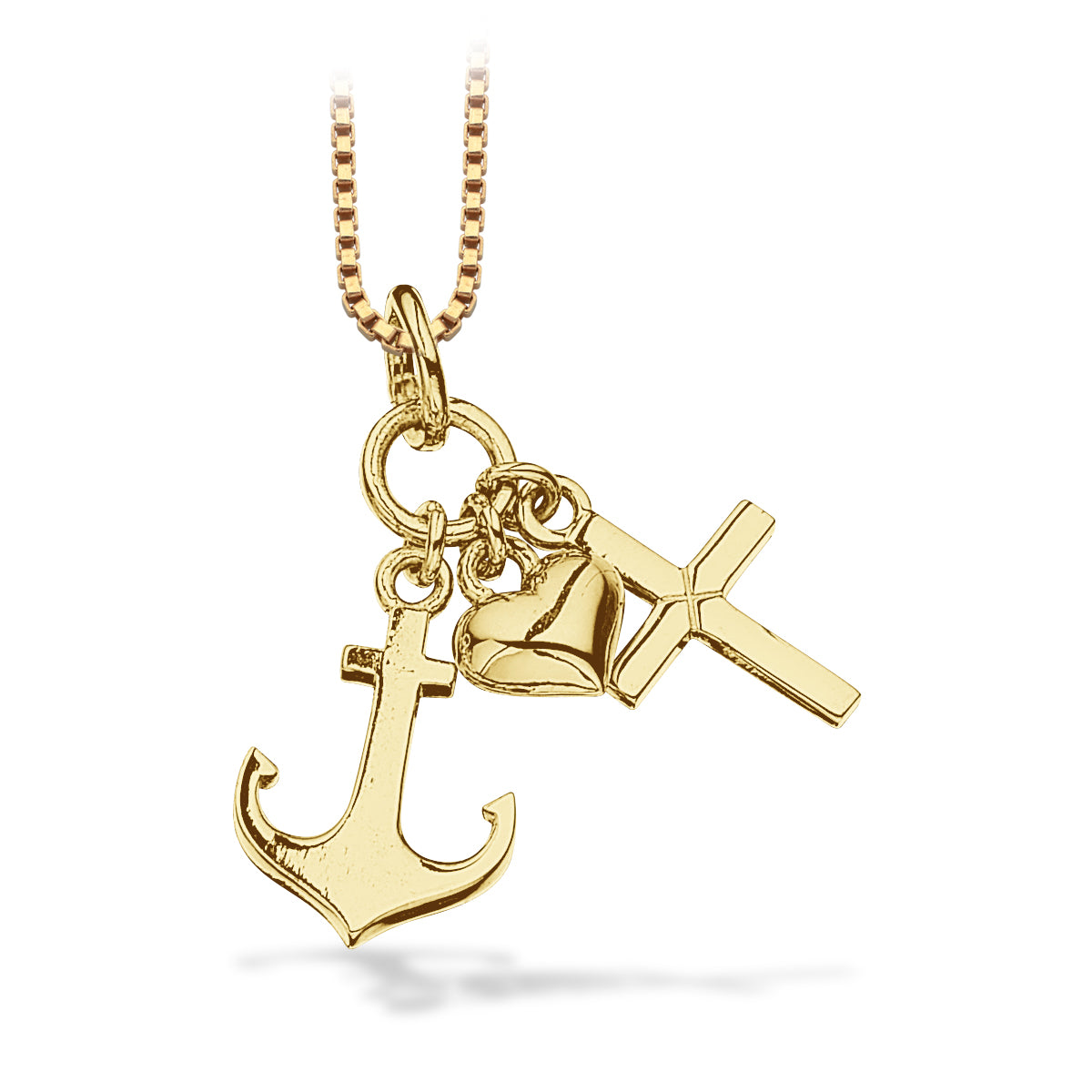 VEDHÆNG TRO- HÅB- KÆRLIGHED STOR SØLV FG.