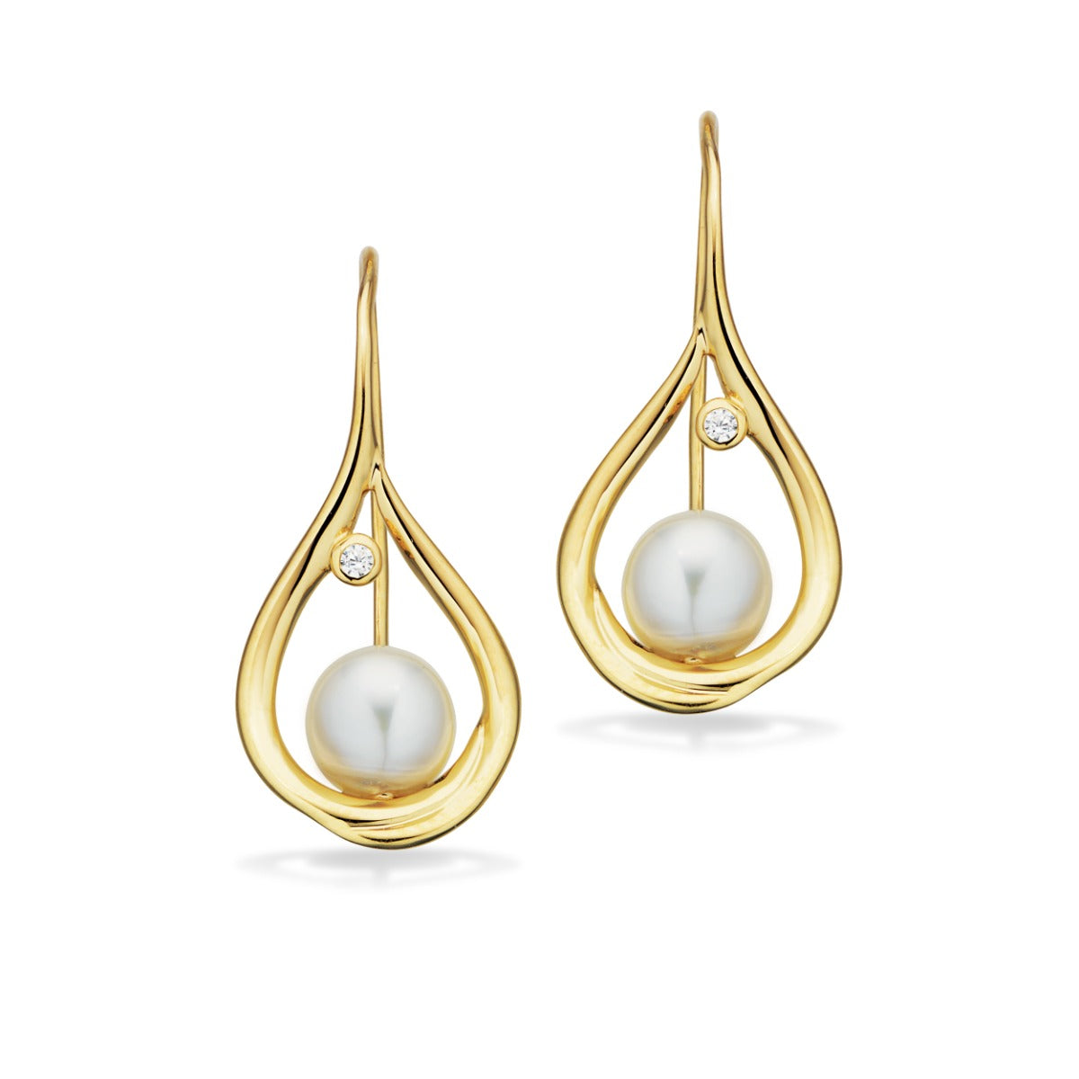 ØREBØJLER FKP./CUBIC ZIR. 8 KT.