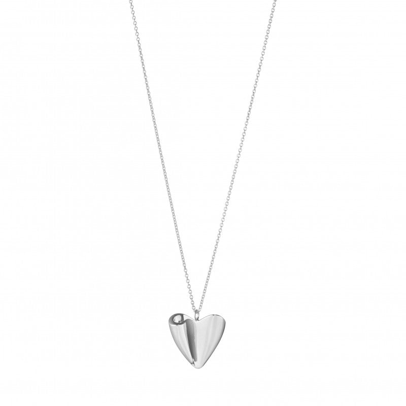 FOLDED HEART PENDANT 656A SI