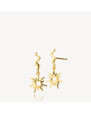 Sistie Universe Øreringe i Forgyldt Sølv Z1233GS