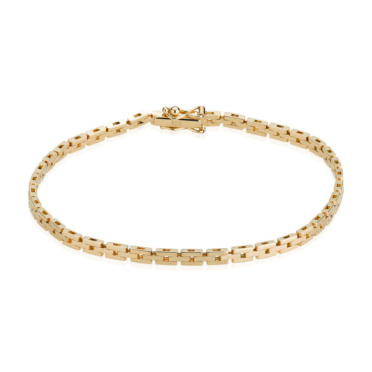 BNH Musten 3 Rækker 3 Mm Armbånd i 14 Karat Guld