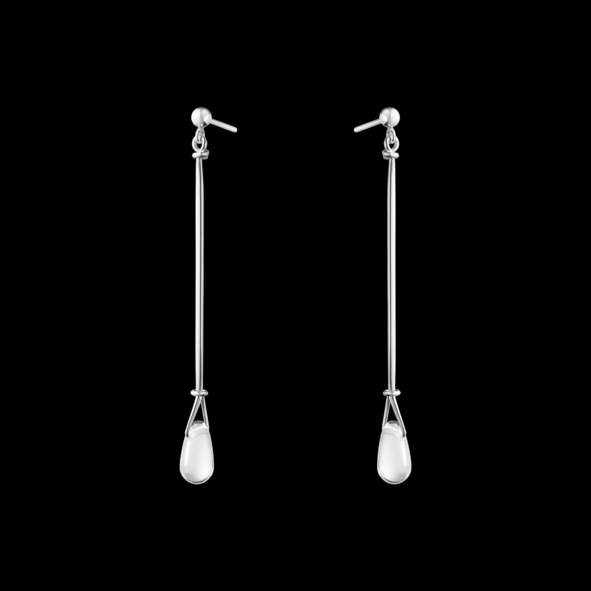 VIVIANNA LONG EARRING 660A SILVER ROCK CRYSTAL
