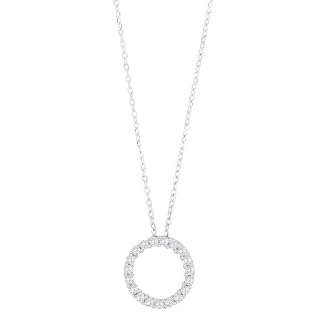 RHD. SØLV HALSKÆDE CIRKEL 14MM OBINOR