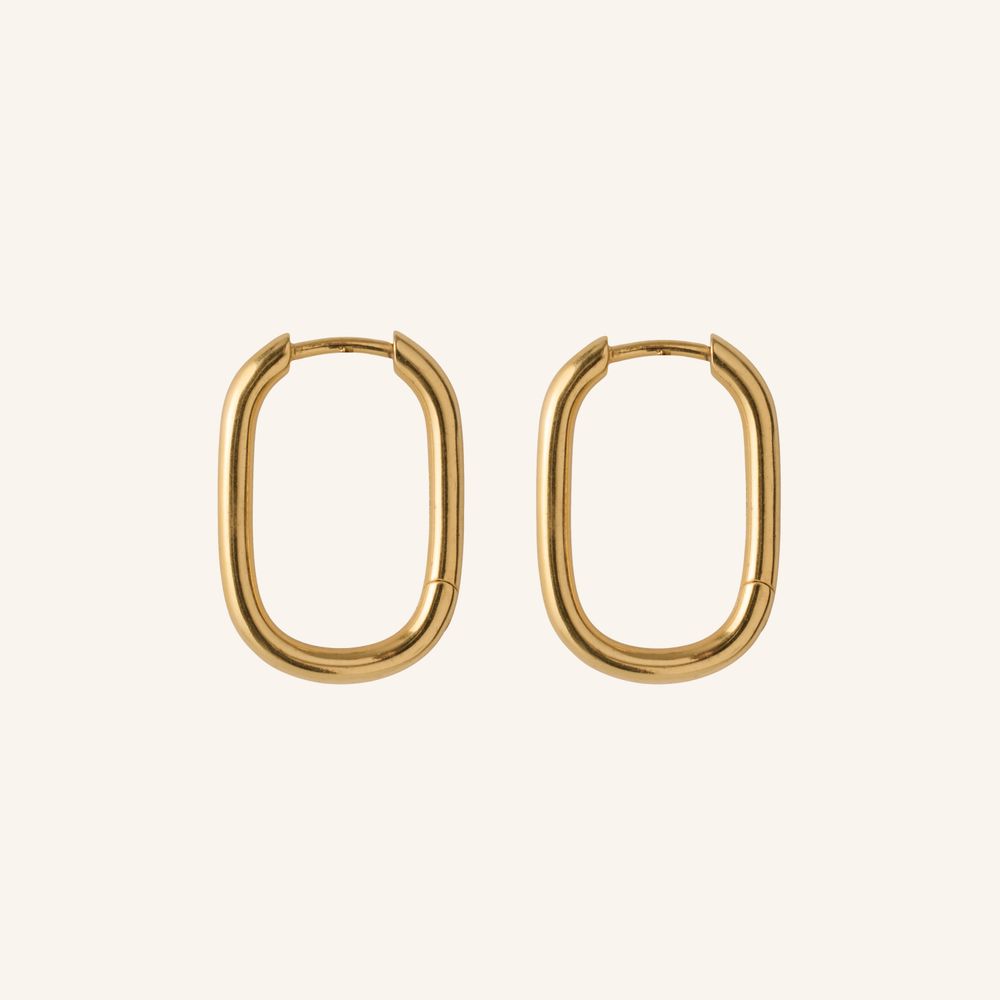 Pernille Corydon Soft Edge Huggies Øreringe i Forgyldt Sølv