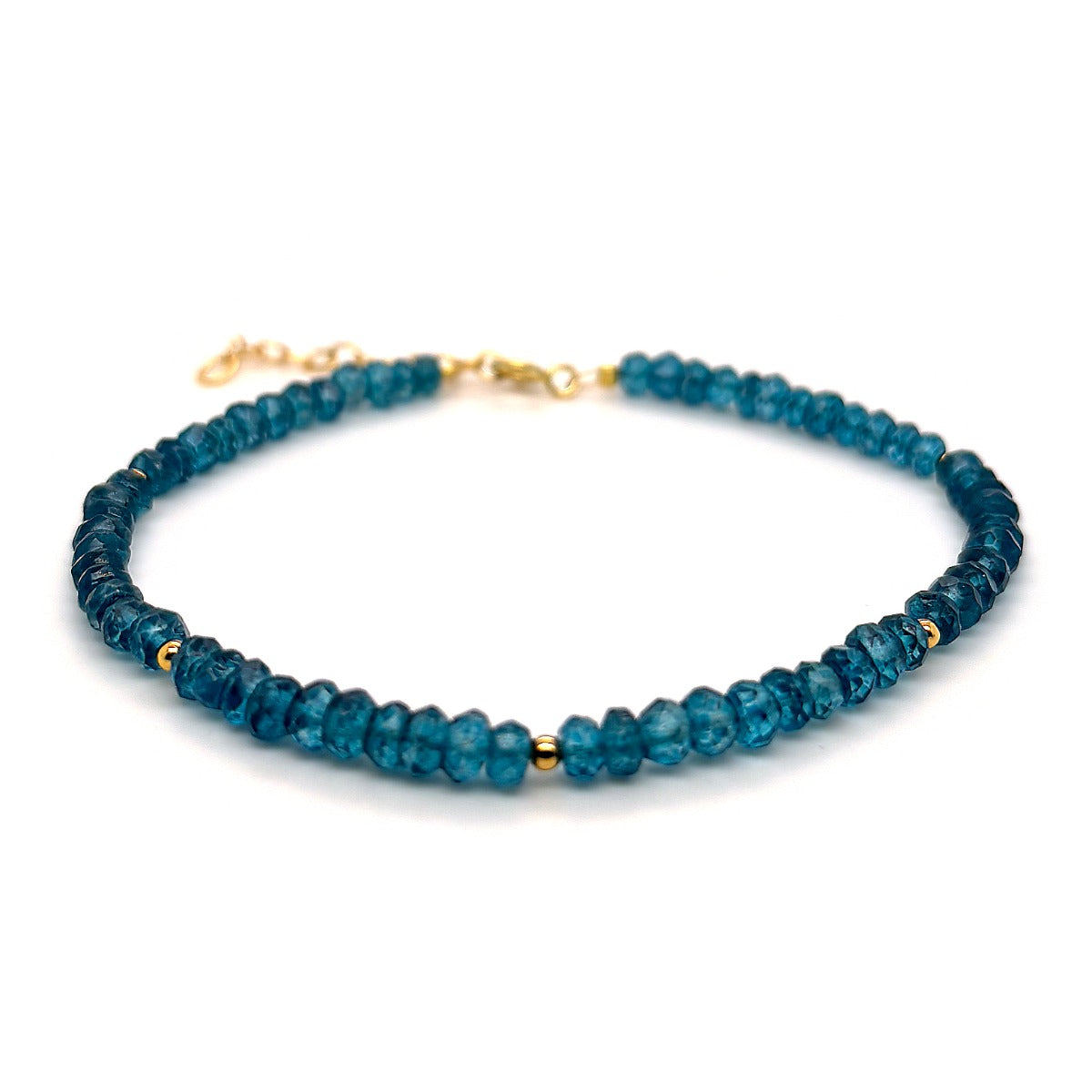 ARMBÅND LONDON BLUE QUARTZ SØLV FG. 17+2CM