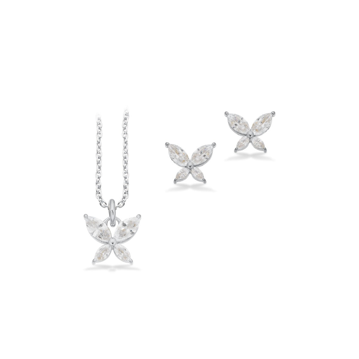 Scrouples Pixel smykkesæt i sølv PX1157