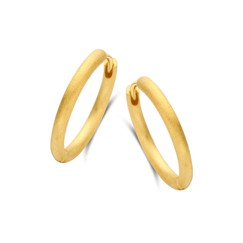 Spirit Icons Balance Hoop øreringe i 18 karat forgyldt sølv S42472