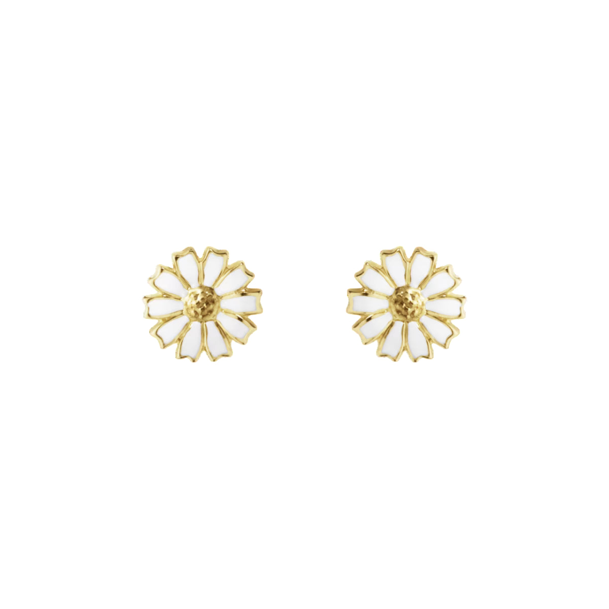 DAISY EARSTUD 2025 SILVER GP WHITE ENAMEL 7 MM