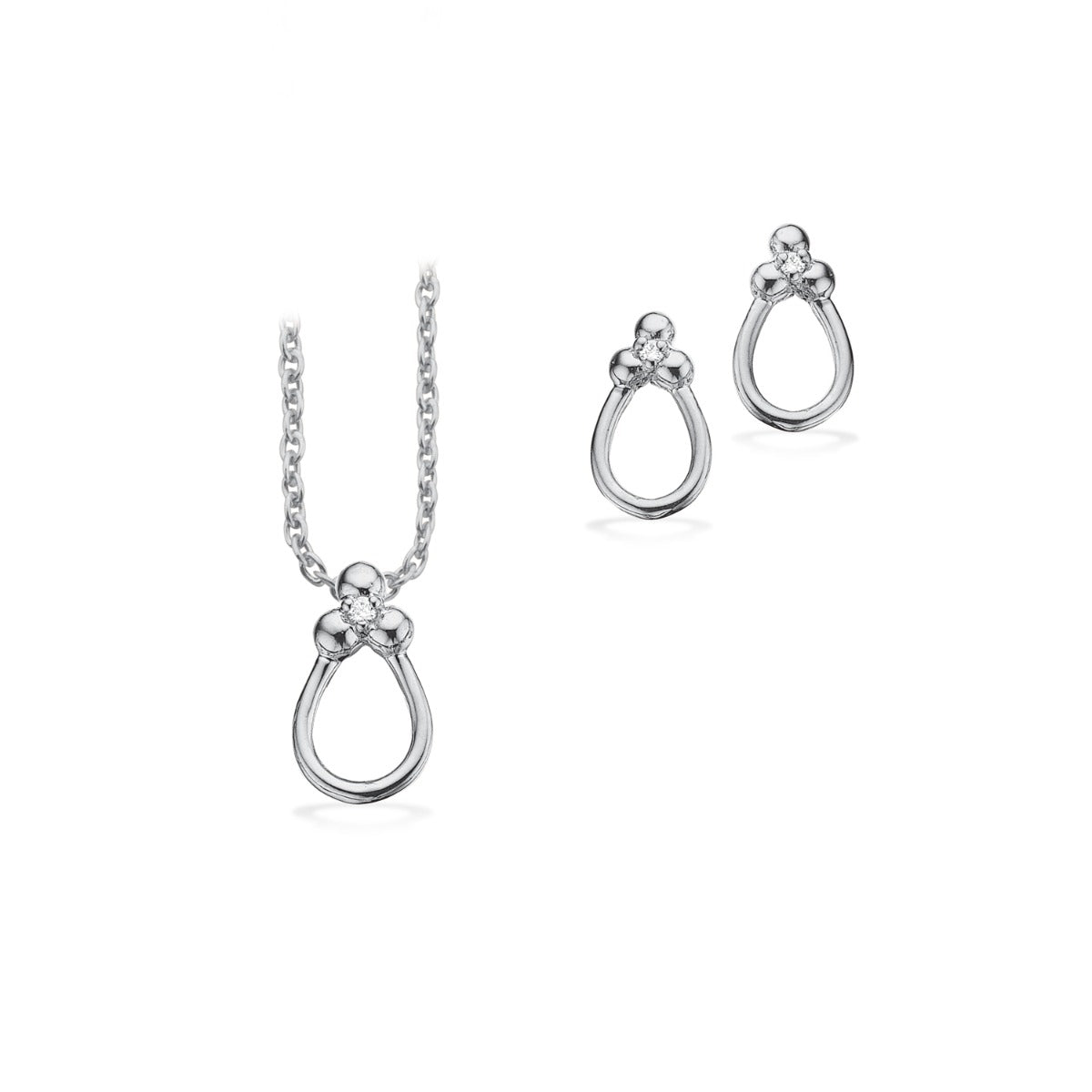 Scrouples Pixel smykkesæt i sølv PX1015