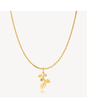 Izabel Camille Amber Chain Forgyldt Sølv Halskæde