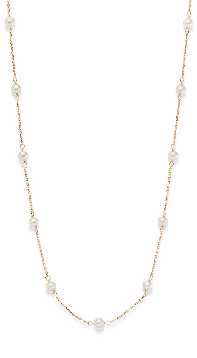 9KT.COLLIER M.PERLER 42+3CM