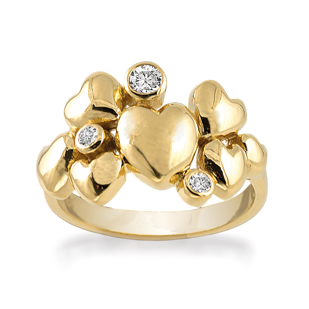 Heart Alliance Forgyldt Sølv Ring fra Rabinovich