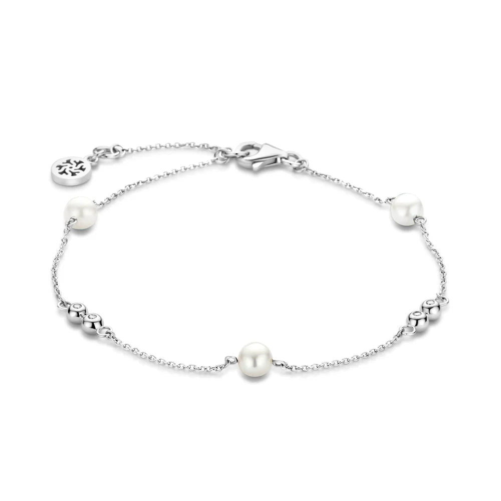 CLEO BRACELET 0,08CT WVS PEARL 14K