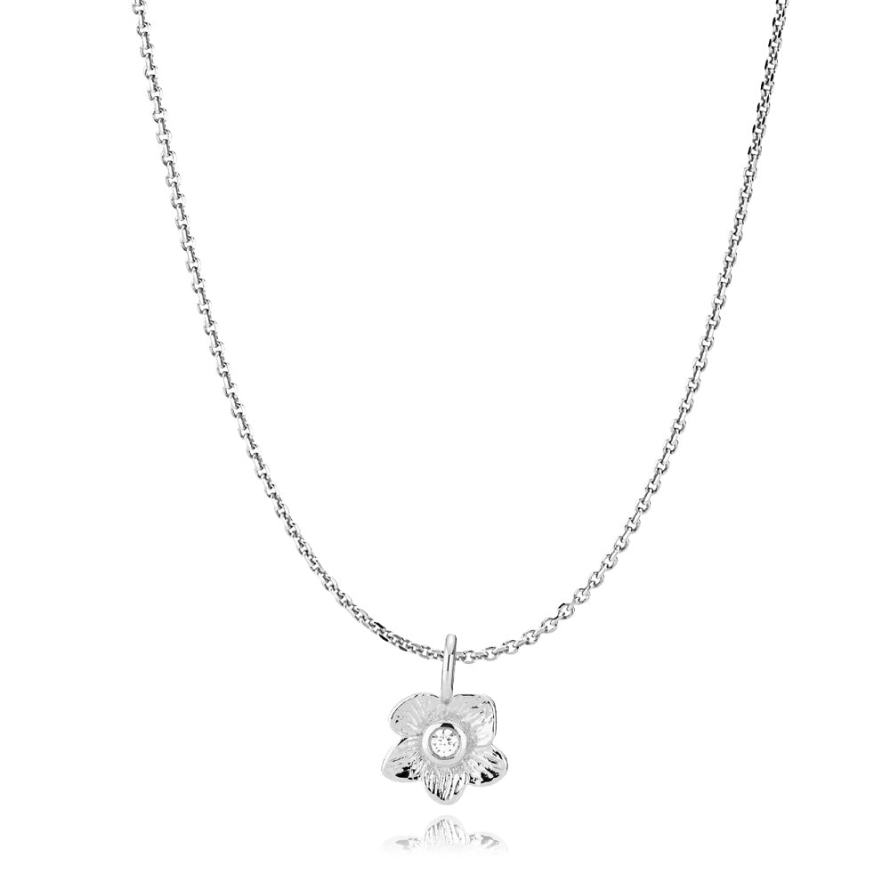Izabel Camille Rosa Sterling Sølv Halskæde