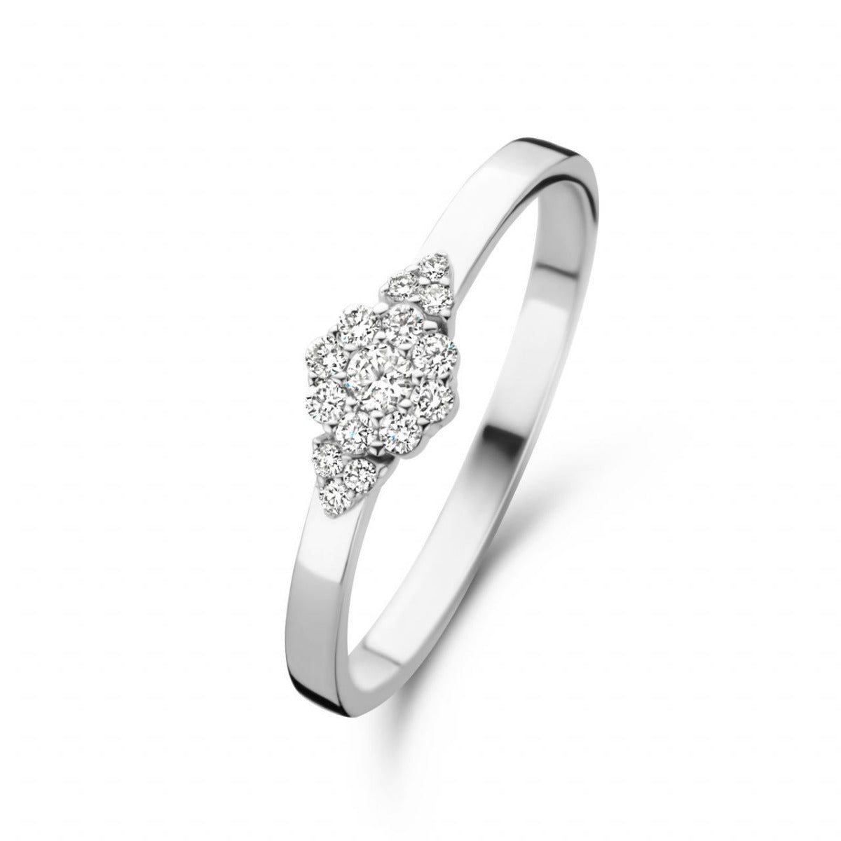 Spirit Icons Ascot Ring i 14 Karat Hvidguld med Diamanter 0,15 Carat W/VS