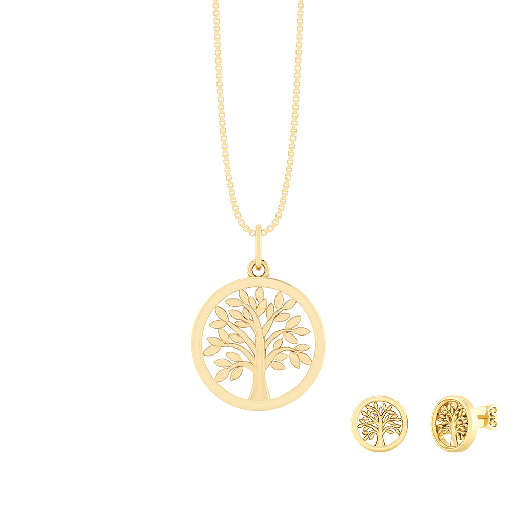 Livets Træ Forgyldt Sølv Smykkesæt fra Smykkekæden