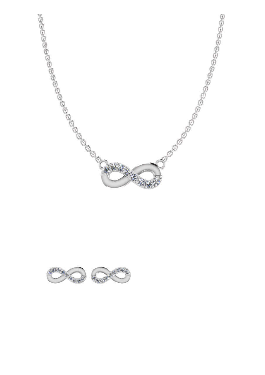 Smykkekæden Uendelighedstegn Smykkesæt i Sterling Sølv