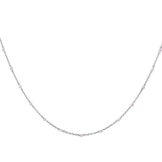 SØLV HALSKÆDE SCARLETT PASTEL