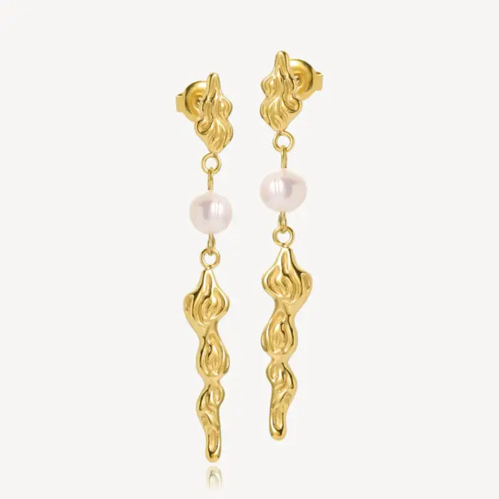 FREJA - EARRINGS GOLD-PLATED
