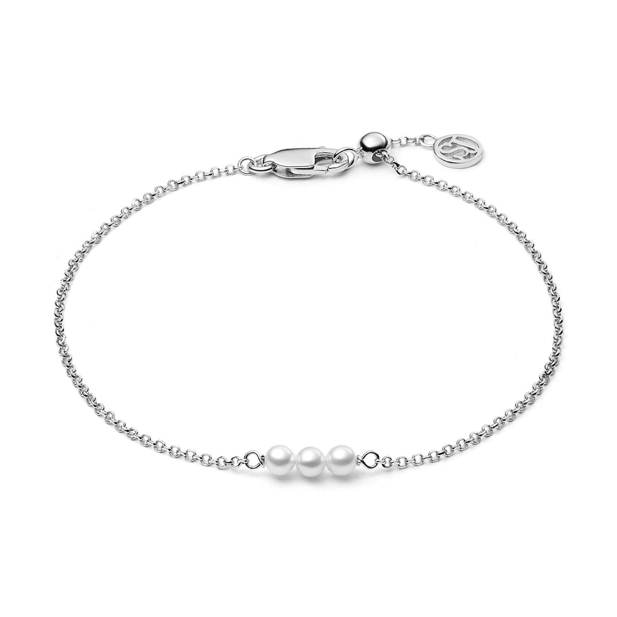 Sif Jakobs Perla Cinque armbånd i 18 kt. forgyldt/rhodineret sølv SJ-B2735-P