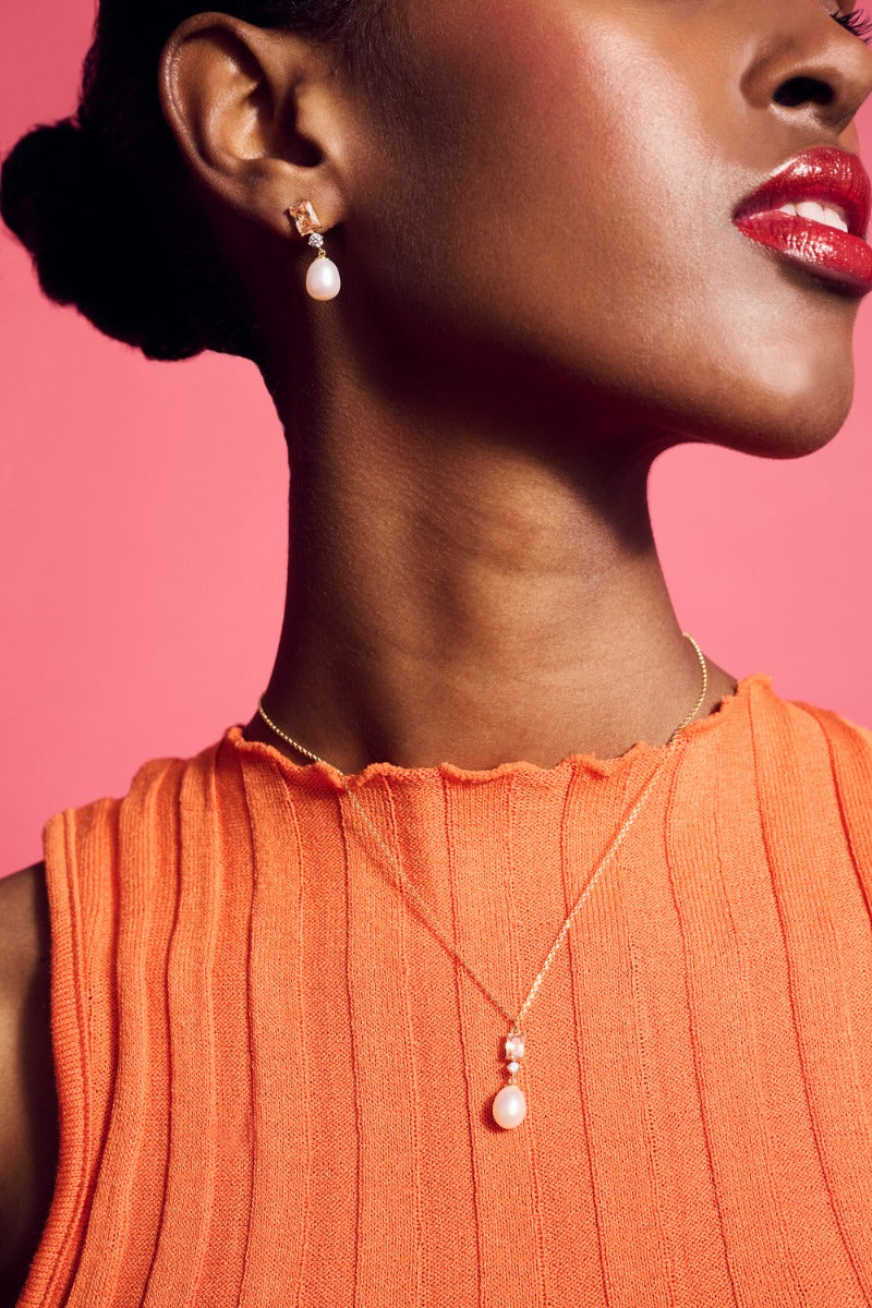 Sif Jakobs Galatina Forgyldt Sølv Øreringe med Ferskvandsperle