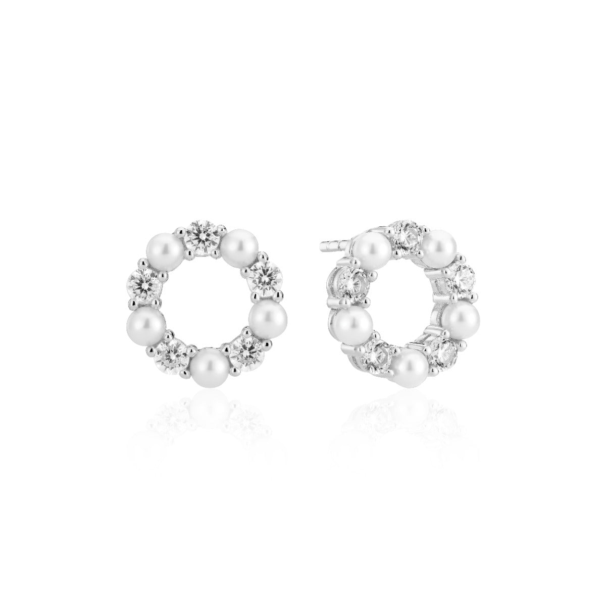 Biella Perla Sterling Sølv Øreringe fra Sif Jakobs med Ferskvandsperler