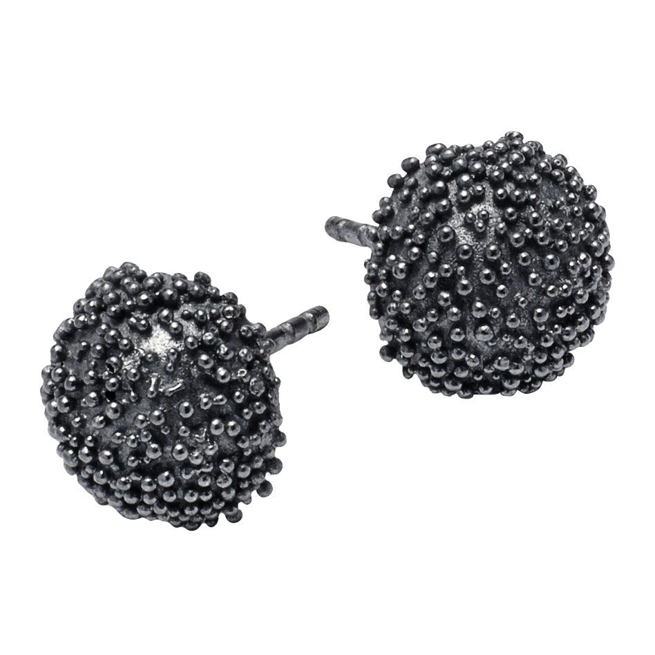 TRINE WILKENS, SPARKLING CURVE ØRESTIKKER, SORT SØLV