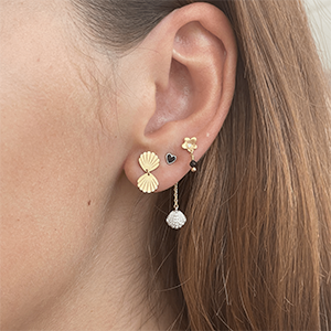SØLV ØRERING TWO PETIT SHELL