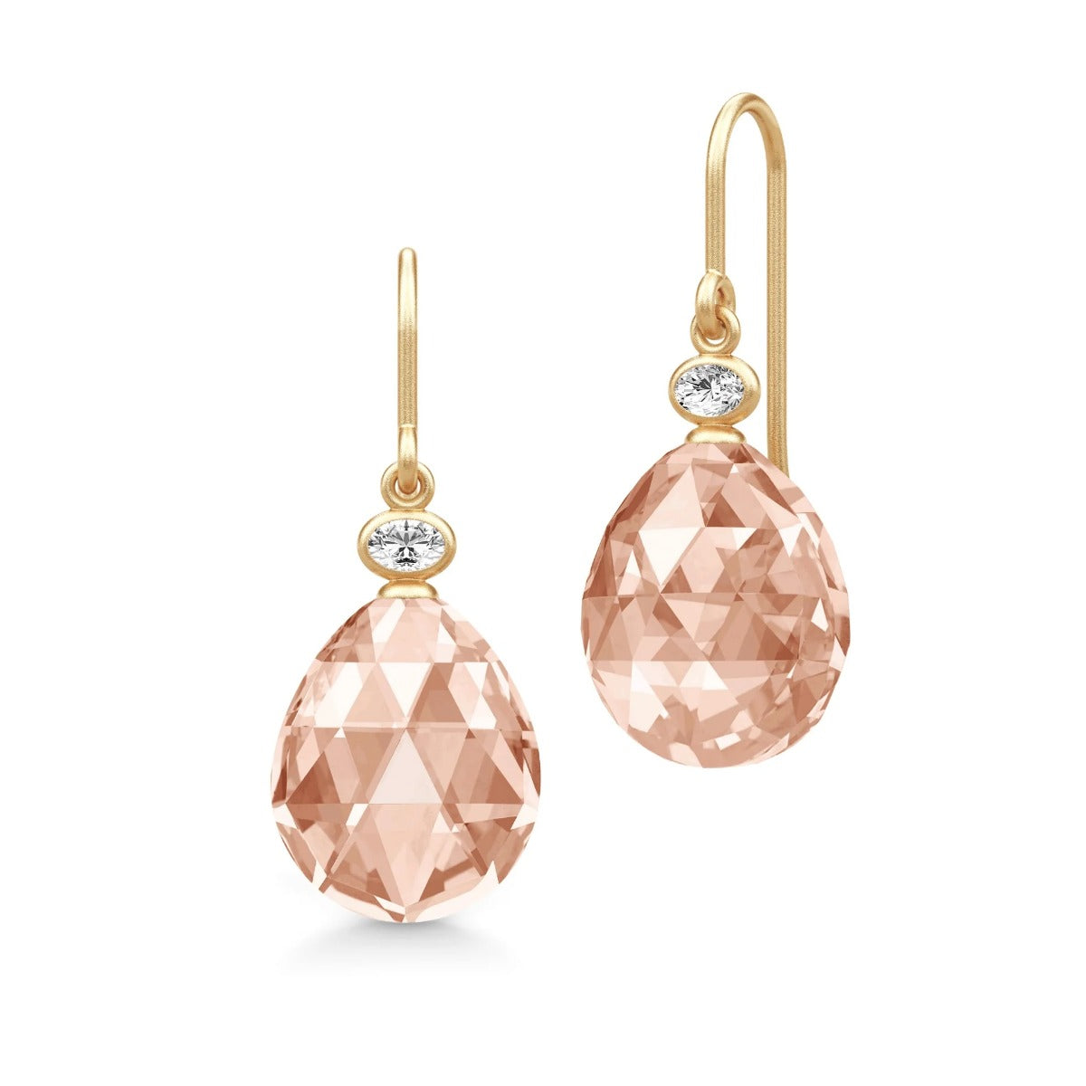 OFELIA EARRING PEACH MORGANITE