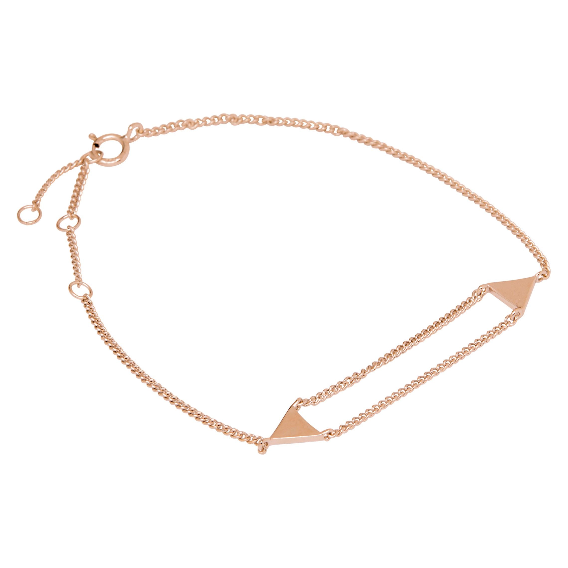 Louise Kragh, Triangle Armbånd, Rosa Forgyldt