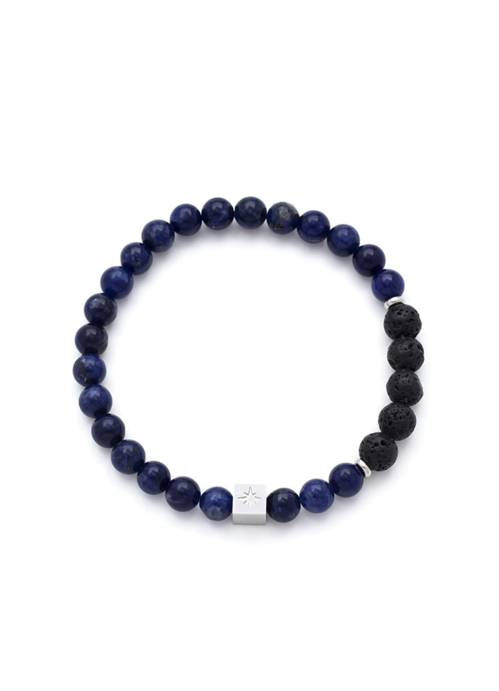 Samie Rustfri Stål Armbånd med Blå Sten X3012SWS