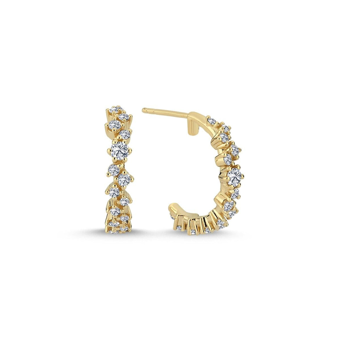 14KT.ØRESTIK 0,75CT TWINKLE