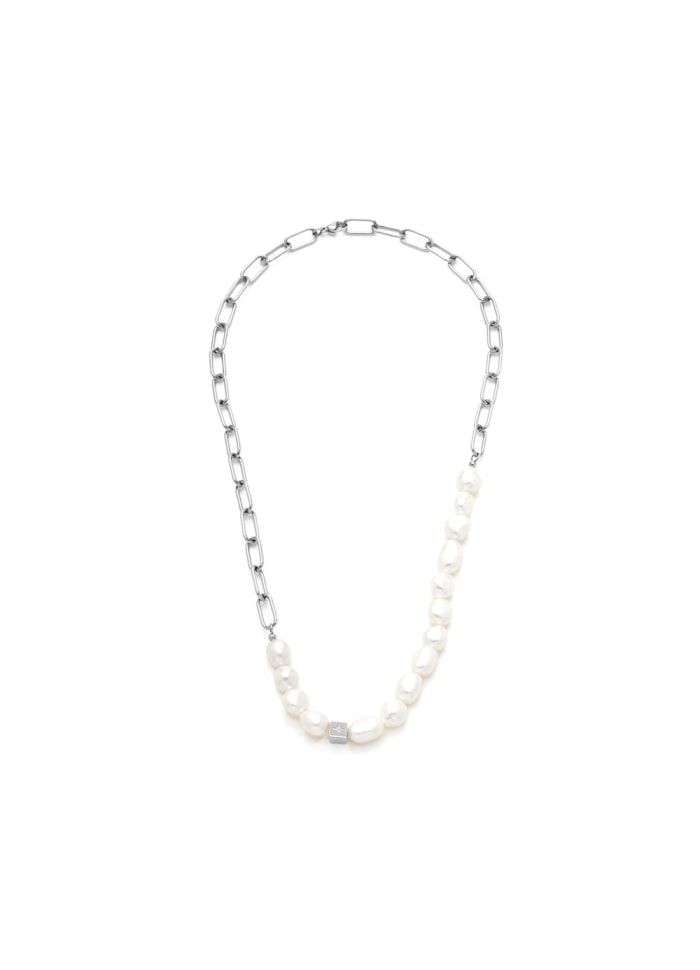 SAMIE - HALSKÆDE MED PERLER STÅL